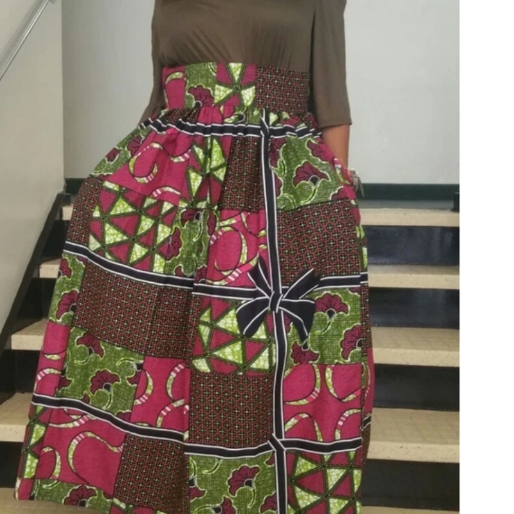 African Print Deluxe Maxi Skirt